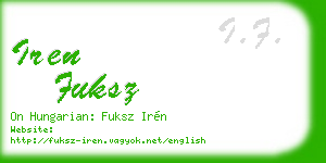 iren fuksz business card