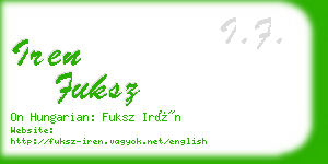 iren fuksz business card